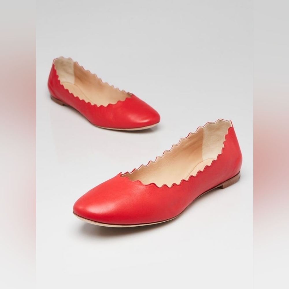 Chloe Lauren Scalloped Flats